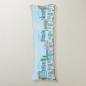 Mediterranes Dorf mit Küstenästhetik Seitenschläferkissen (Vorderseite Vertikal)