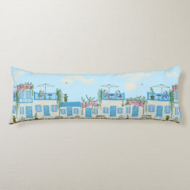 Mediterranes Dorf mit Küstenästhetik Seitenschläferkissen