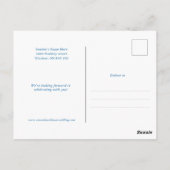 Mediterranes Fliesenmuster Save the Date Postkarte (Rückseite)