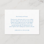 Mediterranes Fliesenmuster Vielen Dank Platzkarte (Rückseite)