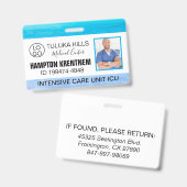 Mediterranes Foto Strand Ausweis (Vorder- & Rückseite)