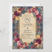 Mediterranes Granatapfel Weddin Einladung (Vorderseite)