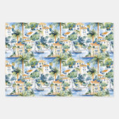 Mediterranes Herz-Sand-Brautparty Geschenkpapier Set (Vorderseite)