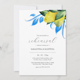 Mediterranes Hochzeitsessen Lemon Probe Einladung