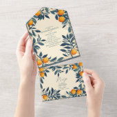 Mediterranes Italien Griechenland Lemon Vibrant We All In One Einladung (Abreißen)