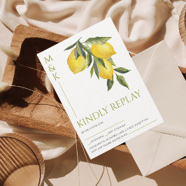 Mediterranes Italien Griechenland Lemon Vibrant We RSVP Karte