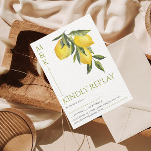 Mediterranes Italien Griechenland Lemon Vibrant We RSVP Karte