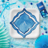 Mediterranes Kobalt Pappteller (Party)