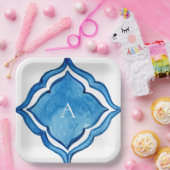 Mediterranes Kobalt Pappteller (Party)