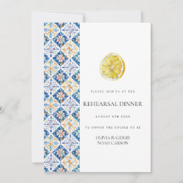 Mediterranes Lemon Probe Abendessen Einladung