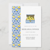 Mediterranes Lemon Probe Abendessen Einladung (Vorderseite)