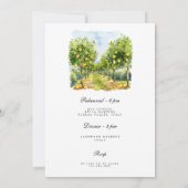 Mediterranes Lemon Probe Abendessen Einladung (Rückseite)