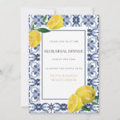 Mediterranes Lemon Probe Abendessen Einladung (Vorderseite)