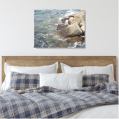Mediterranes Meer Wassergesteine Küstenfotografie Leinwanddruck (Insitu (Schlafzimmer))
