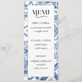 Mediterranes Menü "Blue Tile" Menükarte (Vorderseite)