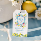 Mediterranes Monogram Wappen Wedding Vielen Dank Geschenkanhänger