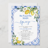 Mediterranes Positano Hauptpresse Brautparty Einladung (Vorderseite)