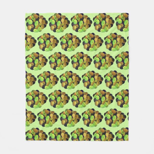Mediterranes Schwarzes Grün gemischte Oliven Griec Fleecedecke (Vorderseite)