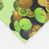 Mediterranes Schwarzes Grün gemischte Oliven Griec Fleecedecke (Ecke)