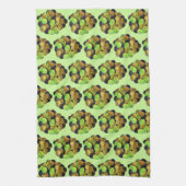 Mediterranes Schwarzes Grün gemischte Oliven Griec Geschirrtuch (Vertikal)