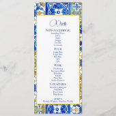 Mediterranes Sommerzeitziegel Flat Menu Menükarte (Rückseite)