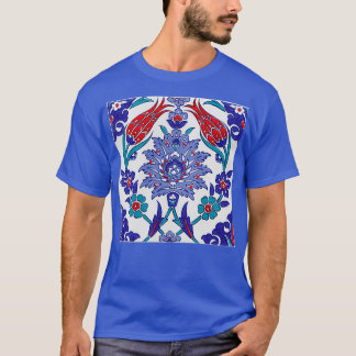 Mediterranes Tile Blau Weißes Amp Rot Schönes Si T-Shirt