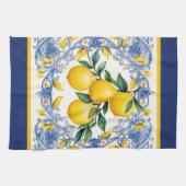 Mediterranes Tile Lemon Bouquet Geschirrtuch (Horizontal)