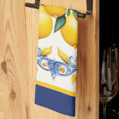 Mediterranes Tile Lemon Bouquet Geschirrtuch