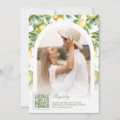 Mediterranes Tile Lemon Tea Party Brautparty Einladung (Rückseite)