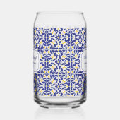Mediterranes Tiles Blue & Yellow Wedding-Geschenk Dosenglas (Rechts)
