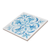 Mediterranes toskanisches blaues Design Fliese (Seite)