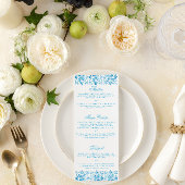 Mediterranes Wappen Hochzeitsmenü Menükarte