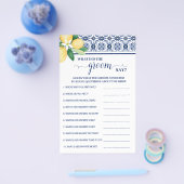 Mediterranes Was hat Groom Say Dusche Game Card Flyer (Einzeln)