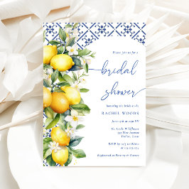 Mediterranes Zitronenmeer-Brautparty Einladung