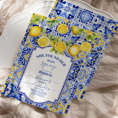 Mediterranes Zitronenmeer-Brautparty Einladung