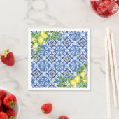 Mediterranes Zitronenpapier Napkin Serviette (Beispiel)