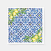 Mediterranes Zitronenpapier Napkin Serviette (Vorderseite)