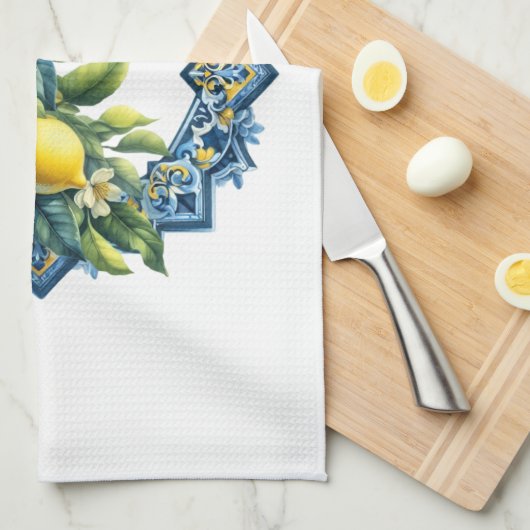 Mediterranian Lemons Geschirrtuch (Viertel Falte)