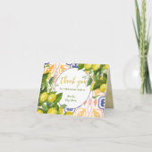 Mediterrannean Lemon Main Squeeze Baby Dusche Dankeskarte (Vorderseite)