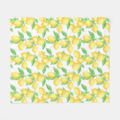 Mediterrenean Citrus Lemon pattern Fleecedecke (Vorderseite (Horizontal))