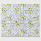 Mediterrenean Citrus Lemon pattern Geschenkpapier (Flach)
