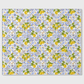 Mediterrenean Citrus Lemon pattern Geschenkpapier (Flach)