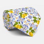 Mediterrenean Citrus Lemon pattern Krawatte (Gerollt)