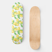 Mediterrenean Citrus Lemon pattern Skateboard (Vorderseite)