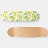Mediterrenean Citrus Lemon pattern Skateboard (Horizontal)