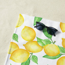 Mediterrenean Citrus Lemon pattern Strandtuch