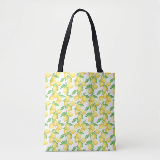 Mediterrenean Citrus Lemon pattern Tasche (Vorderseite)