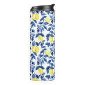 Mediterrenean Citrus Lemon pattern Thermosbecher (Nach links gedreht)