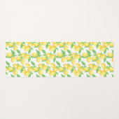 Mediterrenean Citrus Lemon pattern Yogamatte (Rückseite (Horizontal))