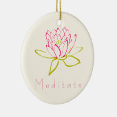 Meditieren. Blume Lotus/Wasserlilie Illustration Keramik Ornament (Rechts)
